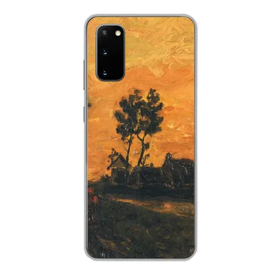 Produktbild von MuchoWow® Handyhülle Schutzhülle Hülle für Samsung Galaxy S20 Landschaft bei Sonnenuntergang - Vincent van Gogh Silikon Softcase Handy Hülle - Bild