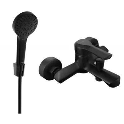 Obrázok produktu pre Mexen Sabre R05 vaňová batéria so sprchovacím setom, čierna - 7213R05-70