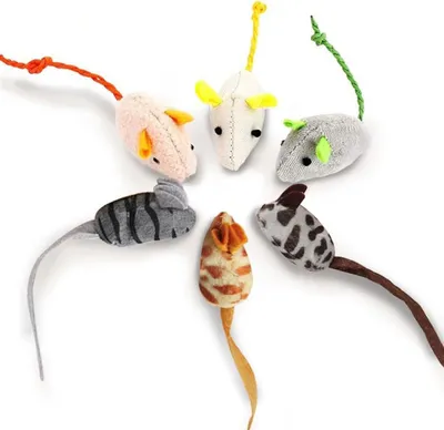 Image de Jouet pour chat « Souris à l'herbe à chat » - Jouet pour chats à jouer, mâcher et faire ses besoins