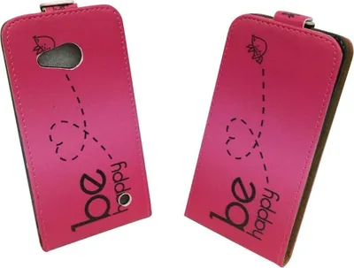 Produktbild von Handyhülle Tasche für Handy Microsoft Lumia 640 Be Happy Pink