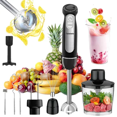 Immagine prodotto di Frullatore a immersione, 21 velocità, accessori versatili, nero