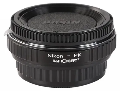 Image de Adaptateur d'objectif - Nikon F vers Pentax K - Avec lentille optique - Mise au point manuelle - Pour appareil photo reflex numérique - Adaptateur Nikon-Pentax avec lentille
