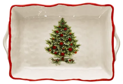 Zdjęcie produktu dla Maestro Natale miska do serwowania z uchwytami 2,2 litra ceramiczna miska na owoce duża miska XXL