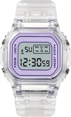 Produktbild von Violette Transparente Silikon Digitaluhr - Leicht und Hautfreundlich KP21627