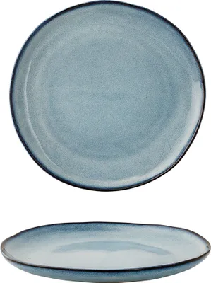 Obrázek produktu pro Bloomingville Sandrine, Jídelní talíř, Kulatý, Kameninové nádobí, Modrá, 22 cm