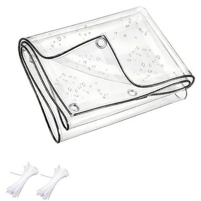 Zdjęcie produktu dla Plastikowa folia ochronna – wodoodporna – przezroczysta – odporna na rozdarcia – idealna do ogrodu, szklarni – wymiar 2 x 3 metry