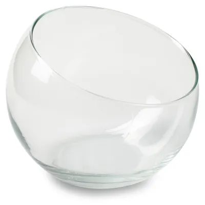 Produktbild von Glasschale SCHUIN mit schrägem Rand H. 10cm D. 12,5cm transparent Jodeco Glass