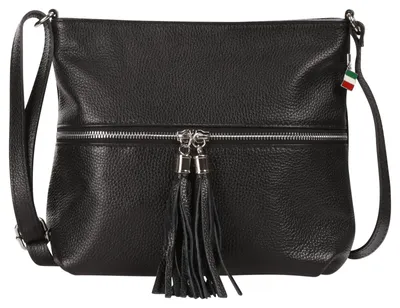 Produktbild von Florence Leder Tasche Damen Umhängetasche schwarz 10x30x23cm OTF195S1