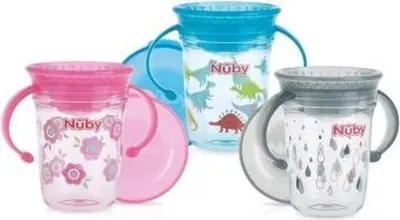 Productafbeelding van Nuby NV0414019 Tritan Wonder Cup 360° - Babybeker