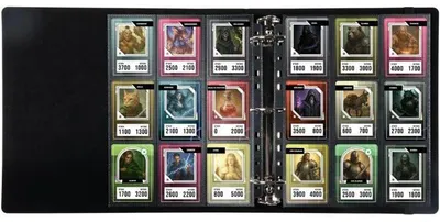 Produktbild von Premium Sammelkarten Ordner, Ringbuch, Kunstleder, 63x88mm Karten kompatibel, Magic The Gathering, Pokémon, Yu-Gi-Oh!, Schwarz
