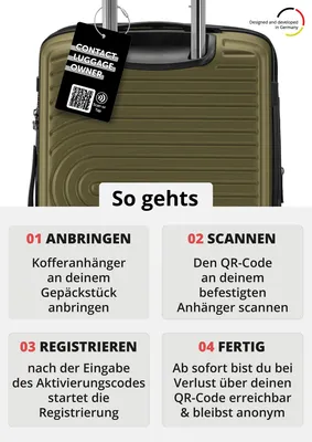 Immagine prodotto di Medium - valigia media + targhetta digitale, valigia da viaggio espandibile trolley da check-in 90L dimensioni cintura 158 cm doppie ruote trolley TSA, avocado