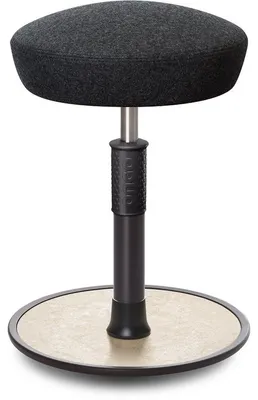 Produktbild von Sitz- Stehhocker Free Regular Hutsitz kvadrat Divina Anthrazit schw. /creme.