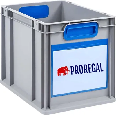 Produktbild von SparSet 10x Kennzeichnungstasche A6 für NextGen Euroboxen | HxB 14,8x21cm | Blau | Überhängend
