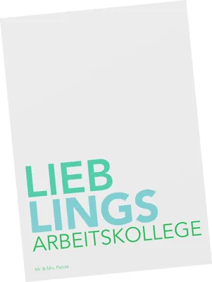 Produktbild von Mr. & Mrs. Panda Postkarte Arbeitskollege - Weiß - Geschenk, Mitarbeiter, Ansichtskarten, einzelkarte, Ansichtskarte, Abschiedsgeschenk, Postkarten, Spruch, Kollege