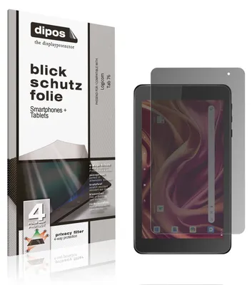Produktbild von Blickschutzfolie für Logicom Tab 76 matt Schutzfolie Folie Display Schutz dipos
