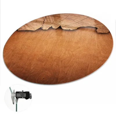 Produktbild von Glas Tischplatte fi100 cm – Tischauflage aus gehärtetem Glas – Glasplatte für Esstisch – Küchentischplatte aus Glas – Tischschutz Glas modern – Dekorative Glasplatte – Pflegeleichte Glastischplatte – Sicherheitsglas Tischplatte – Holzstruktur