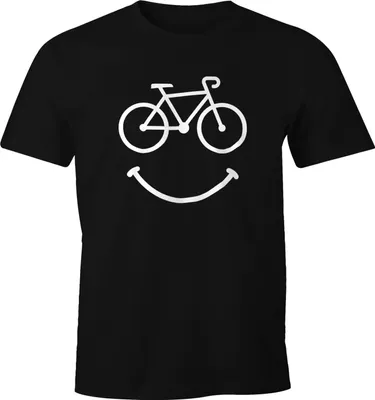 Produktbild von Fahrrad Herren T-Shirt Smile Happy Bike Radfahren Fun-Shirt Moonworks®  XS