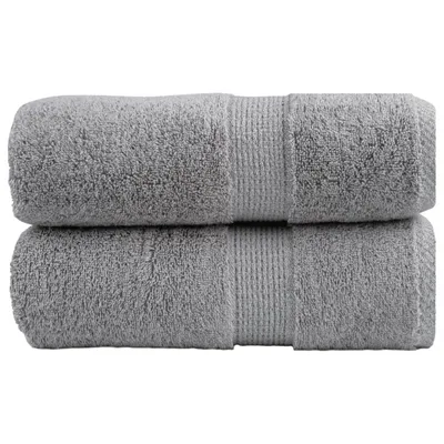 Produktbild von (Design 2026）Premium Gästetücher SOLUND 2er set - modernes Design - Grau 30x50cm 600 g/m² DE342837 - Handtücher