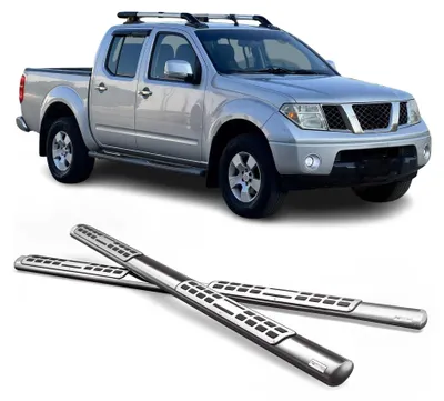 Immagine prodotto di Minigonne laterali in acciaio per Nissan Navara Doppia Cabina 2005-2010 Grigio, Immagine generata dall'IA