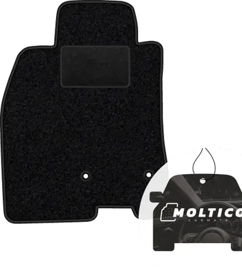 Produktbild von moto-MOLTICO Fahrer Fußmatte Auto Velours Fahrerseite Autoteppiche Schwarz Fahrermatte 1-teilig passend für Renault Megane III 2008-2015