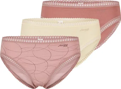 Produktbild von sloggi 3er Pack GO Crush Slip Komfortabel und atmungsaktiv, Zierborte an den Säumen, Im praktischen Mehrfachpack