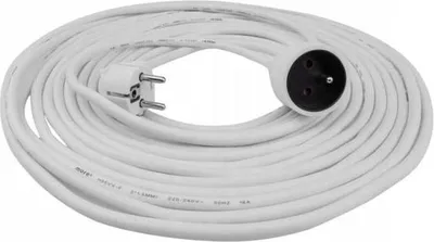 Image de Rallonge 1 prise 10m avec/sans 3x1,5mm2 BLANC