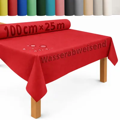 Produktbild von DecoHomeTextil Tischdecke Rolle Vliesstoff Tischläufer Vlies 80g/m² wasserabweisend Rot 1 x 25 m
