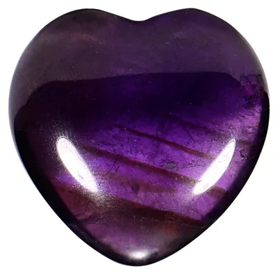 Produktbild von Aprikose Amethyst Herz Lila Talisman 3 cm in Samtbeutel