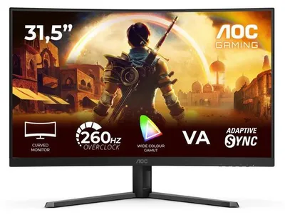 Produktbild von Gaming Monitor, 32 Zoll, FHD, 260Hz OC, 0.3ms, VA Panel, Adaptive-Sync, FreeSync Premium, AOC C32G42ZE