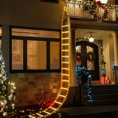 Zdjęcie produktu dla Drabinkowe lampki choinkowe SALCAR 3M LED, lampki choinkowe LED z timerem, 8 trybów świecenia