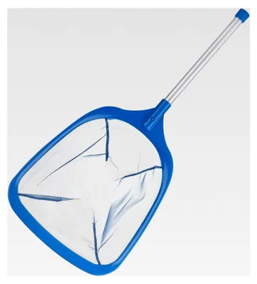 Produktbild von Poolkescher, 62 cm Teichkescher mit Griff, 15 cm tief, feinmaschiger Poolkescher zur Reinigung, Bodenkescher mit glatter Kante, Skimmernetz für Pools, Springbrunnen und Teiche