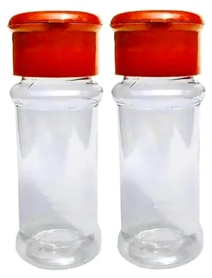 Produktbild von 2 Stück transparente Salz- und Pfefferstreuer aus Kunststoff