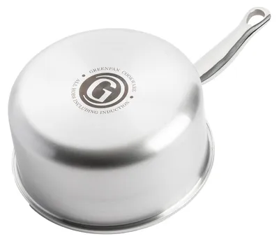 Zdjęcie produktu dla GreenPan Premiere, Okrągły, Patelnia do saute, Srebrny, Stal nierdzewna, 220 °C, Stal nierdzewna