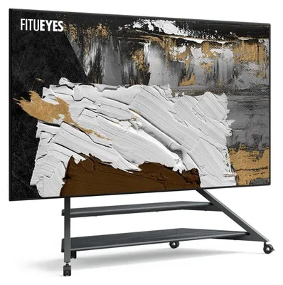 Produktbild von TV Ständer Rollbar 75-100 Zoll mit Ablagefläche Schwarz