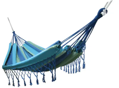 Produktbild von Kronenburg Hängematte Fransen 220 x 160 cm - Gesamtlänge 320 cm - Belastbarkeit bis 300 kg