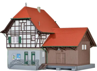 Obrázek produktu pro KIBRI Nádraží Osterheide se startovací sadou osvětlení domku 49517 rozchod H0
