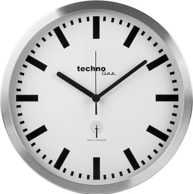 Zdjęcie produktu dla Technoline WT-8610, Ściana, Okrągły, Srebrny, Metal, AA, 1,5 V