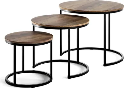 Produktbild von Couchtisch-Set Vicco Montreal Holz 55 x 55 cm 3 Teile, Model 57937