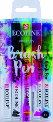 Image de Talens ecoline Set 5 Pinselstifte primäre Pinselspitze sortierte Farben