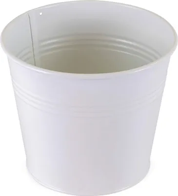 Immagine prodotto di Vaso da fiori in metallo bianco 24 x 21 cm