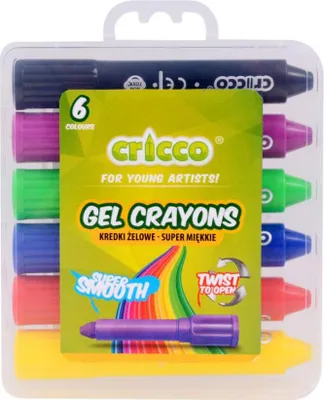 Image de Crayons gel Twist 6 couleurs CRICCO