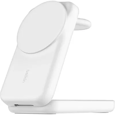Produktbild von Belkin UltraCharge 25W Qi2 magn. 3-in-1 Lad.klappb.ws. WIZ036kqWH
