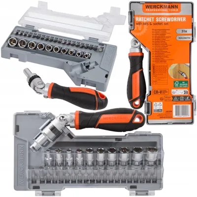 Produktbild von Werckmann Werkzeugset 31-teilig mit Bits und Nüssen