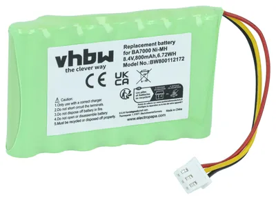Zdjęcie produktu dla Akumulator vhbw kompatybilny z drukarkami Brother PT PT7600VP, PT-7600, PT-7600VP, PT7600, kopiarkami, skanerami i drukarkami etykiet (800 mAh, 8,4 V, NiMH)