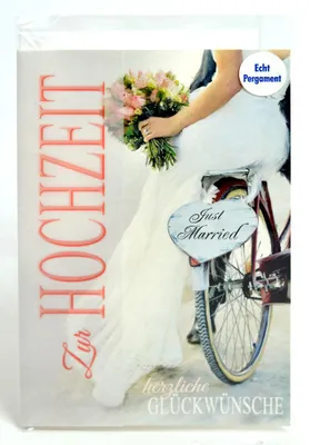 Produktbild von Glückwunschkarte Vermählung Hochzeit Just Married