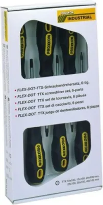 Obrázok produktu pre Proxxon 22640 Satz FLEX-DOT Torx Schraubendreher SchraubenzieherTX/TTX 6 teilig