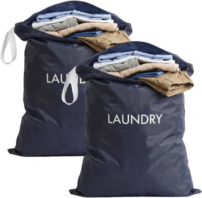 Image de Sacs étanches pour vêtements, lot de 2, pliables, avec fermeture éclair, pour les voyages
