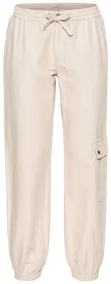 Produktbild von camel active Damen Loose Fit Cargo aus einem Baumwoll-Leinenmix Sand, womenswear