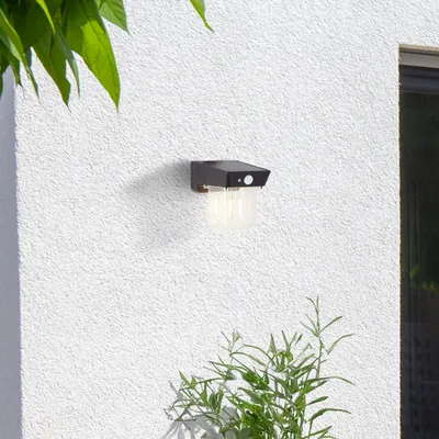 Produktbild von BRILLIANT schwarze Solar Außenwandleuchte PARSON |  mit Bewegungsmelder | 2W 250lm 3000K |  IP44 | Kunststoff