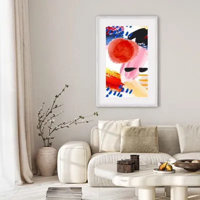 Produktbild von MG Design Weiß Bilderrahmen 80 x 120 cm - Aus echtem Holz mit Acrylglas, zum Aufhängen & Aufstellen, für Fotos, Poster & Puzzle